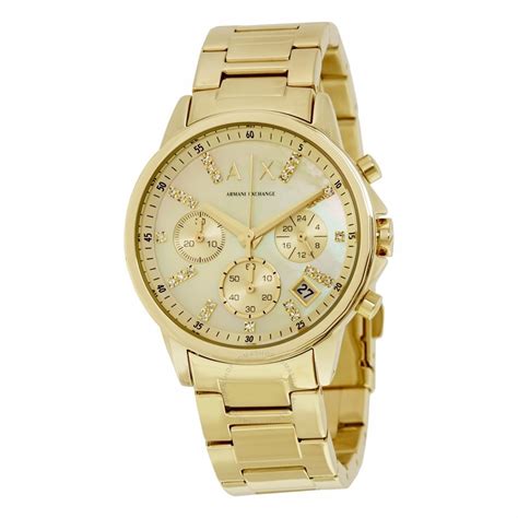 reloj armani exchange dama dorado